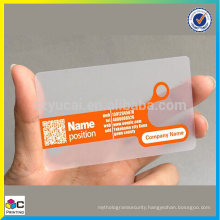 Offset printing transparent printable business card template